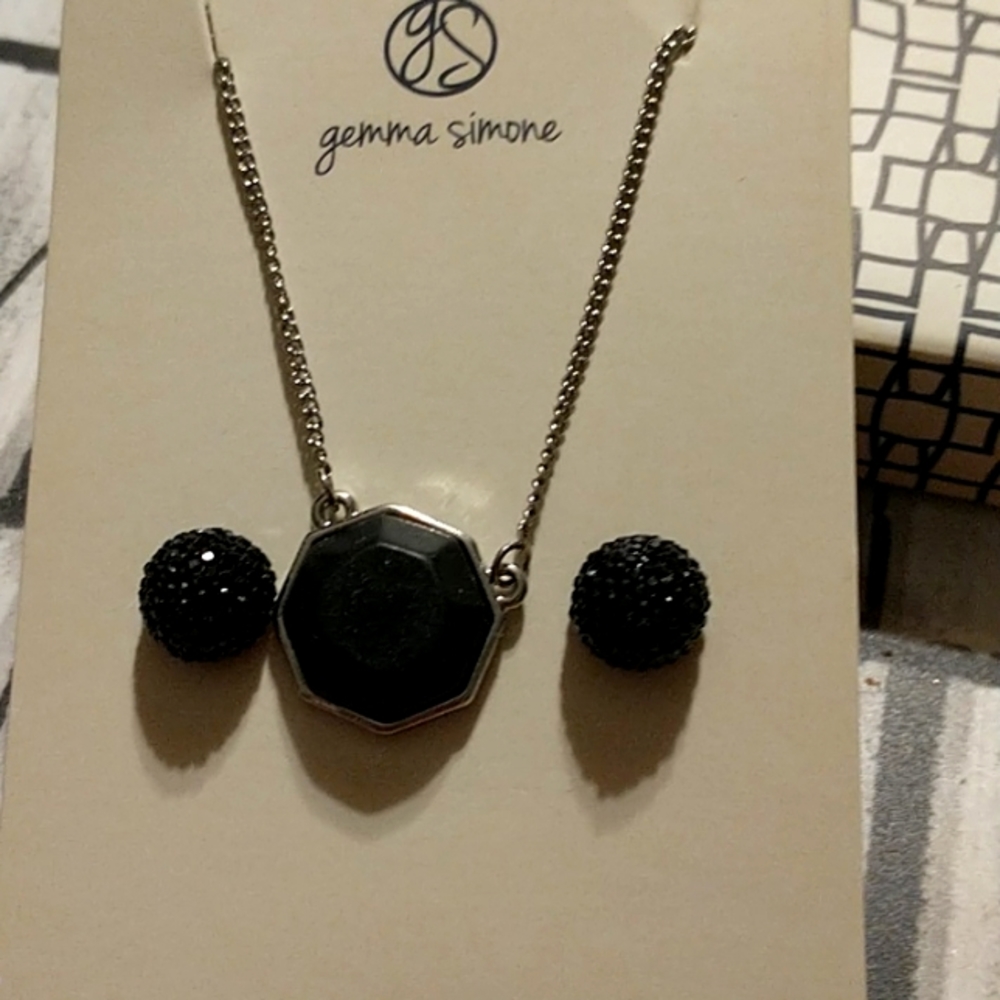 Gemma Simone black onyx set